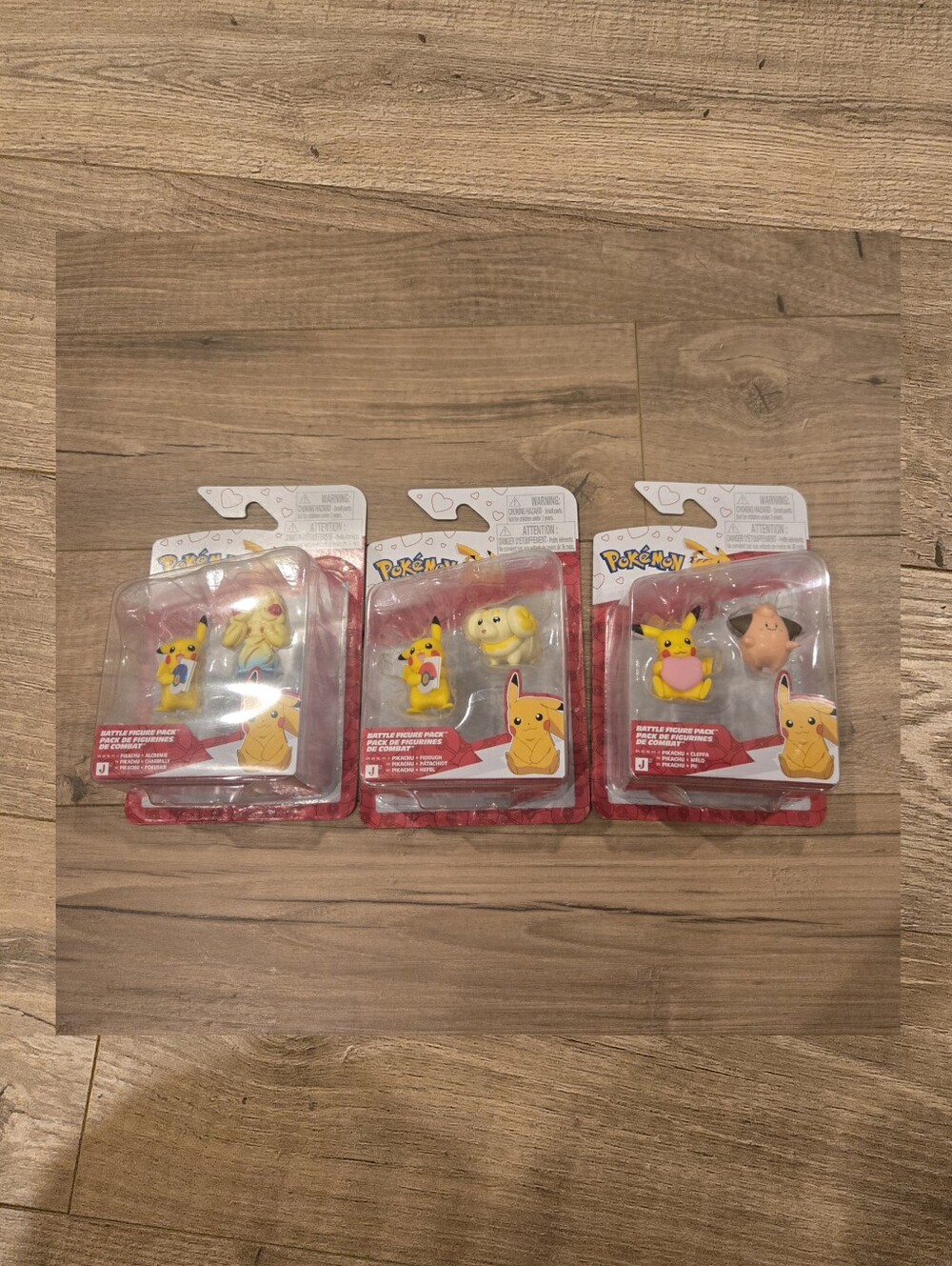 ✨ NWT Pokemon Battle Figure Bundle - Pikachu, Fidough, Cleffa & Togepi (3 Sealed